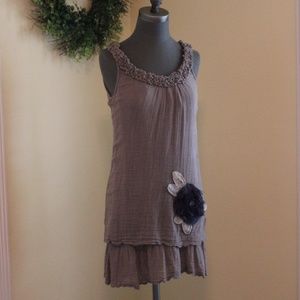Taupe/Gray Boutique Dress